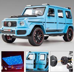 Машинка Gelandewagen Mercedes Brabus G800 модель іграшка дитяча металева колекційна 1:24 Блакитний