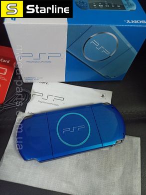 Sony PlayStation PSP- 3006 VIBRANT BLUE 16 Гб прошитая, много игр, новое состояние, полный заводской комплект
