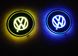 Підсвітка підсклянника в авто RGB з логотипом автомобіля Volkswagen комплект 2 штуки