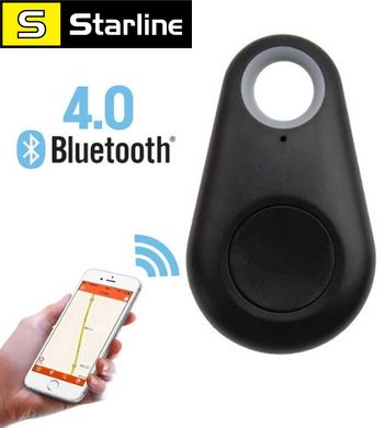 Умный мини gps трекер водонепроницаемый Bluetooth для животных, ключей, кошелька, ребёнка черный цвет