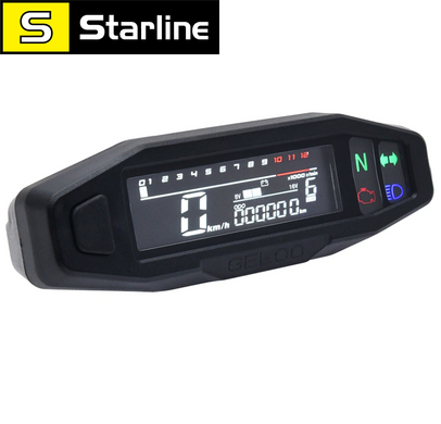 Тахометр для мотоцикла, спидометр, маслометр, световой индикатор, указатель поворота, питание 8-16V