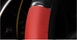 Оплетка (чехол) на руль из кожзама Dragon (36-39 размер, эко-кожа, черно - красная)