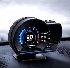 Бортовой компьютер V60 OBD2 GPS HUD автомобильный цифровой спидометр, смарт-датчик, турбооборот