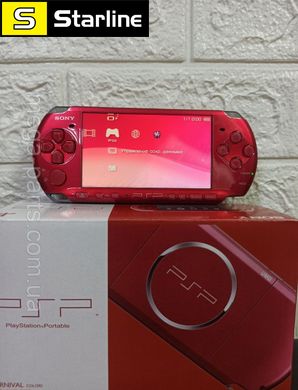 Sony PlayStation PSP- 3006 RADIANT RED 64 Гб прошитая, много игр, новое состояние, полный заводской комплект