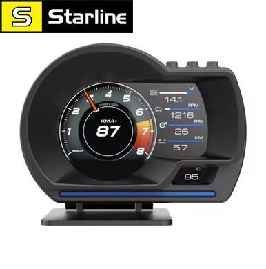 Бортовий комп'ютер V60 OBD2 GPS HUD автомобільний цифровий спідометр, смарт-датчик, турбооберт