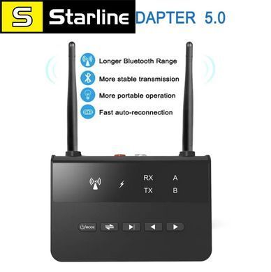 Бездротовий аудіоадаптер Bluetooth 5.0 з підтримкою Aptx HD LL і низькою затримкою, роз'ємами 3,5 мм AUX і RCA для ПК, телевізора