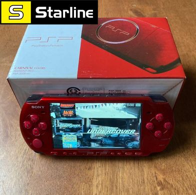 Sony PlayStation PSP- 3006 RADIANT RED 64 Гб прошитая, много игр, новое состояние, полный заводской комплект