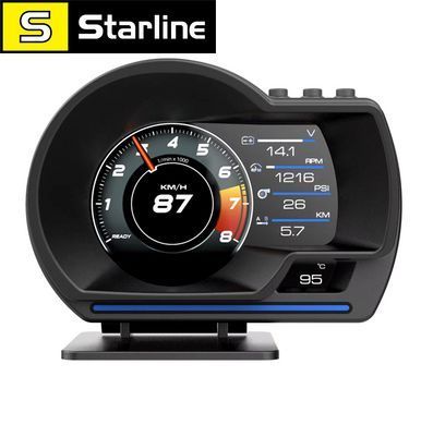 Бортовий комп'ютер V60 OBD2 GPS HUD автомобільний цифровий спідометр, смарт-датчик, турбооберт