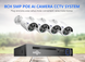 Комплект видеонаблюдения 4K Hiseeu POEKIT-4HB615 на 4 POE камеры 5MP регистратор + провода и все для монтажа