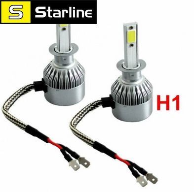 Комплект Led ламп C6 H1 LED лампи HeadLight C6 72 Вт 7600LM 6500К 12V COB