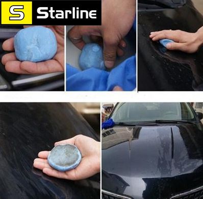 Синяя, голубая глина 3М для очистки лакокрасочного (ЛКП) покрытия автомобиля 180гр.